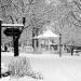 View the image: VFW Square in black and white